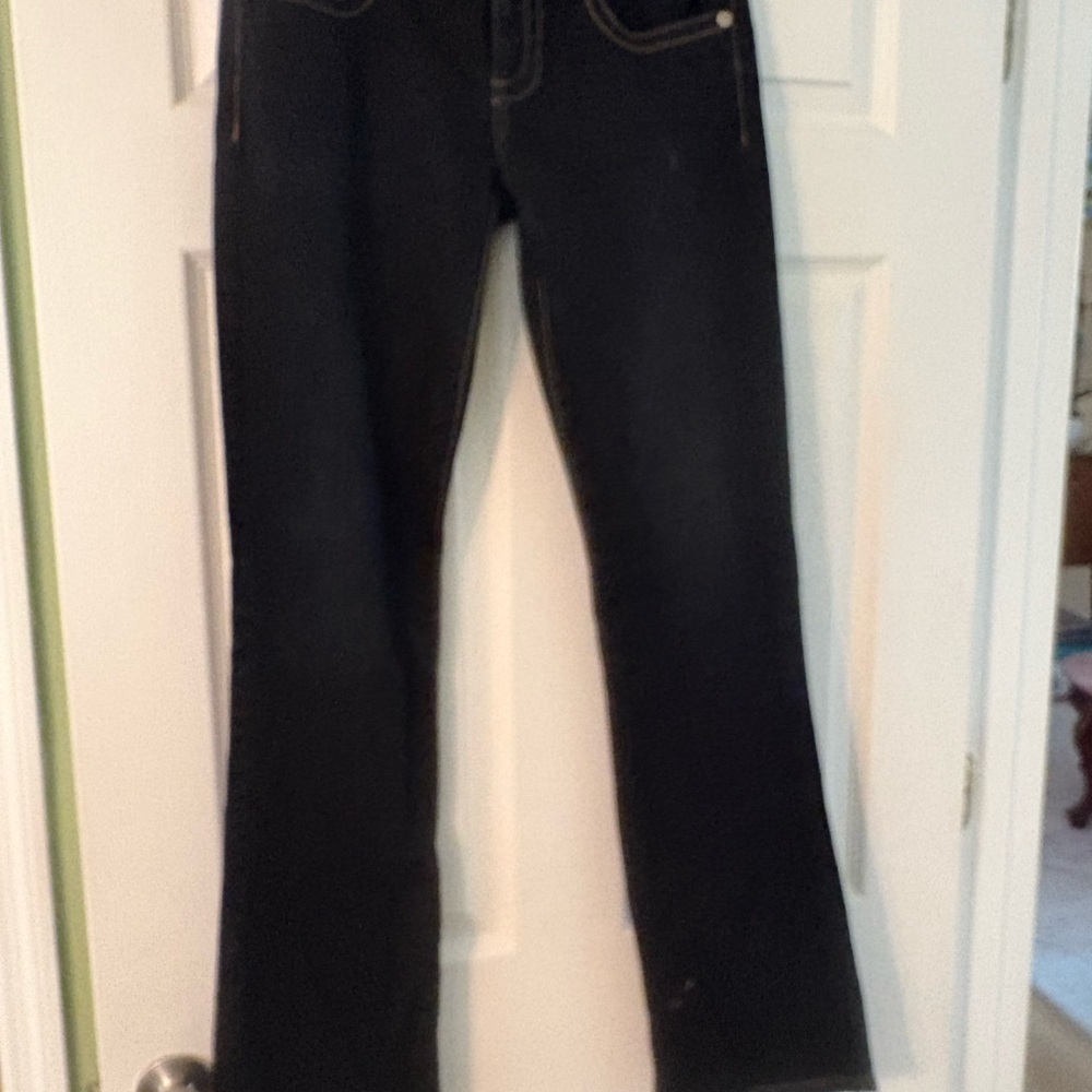 Guess Women's Dark Black Flare Jeans